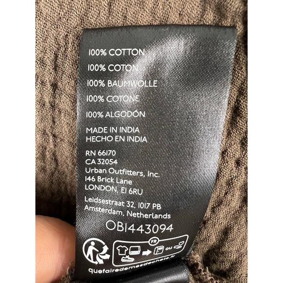 We The Free Summer Daydream Brown Button Up Blouse  Medium - Picture 4 of 7